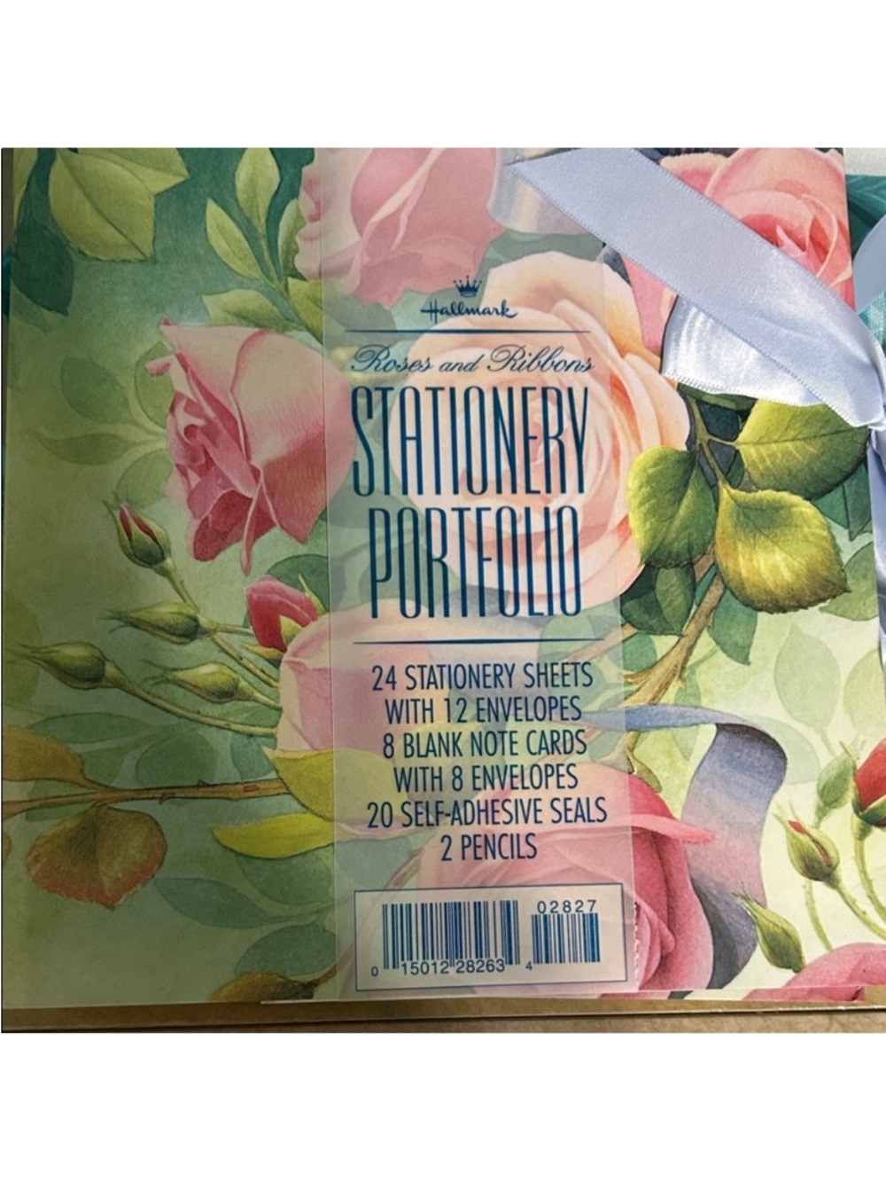 Hallmark Roses and Ribbons Stationery Portfolio - Pink Floral
